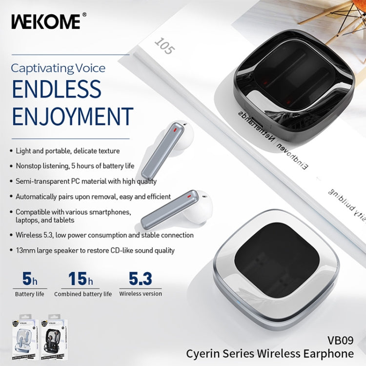 WK VB09 Cyerin Series Wireless Bluetooth Earphone(White) - Bluetooth Earphone by WK | Online Shopping South Africa | PMC Jewellery