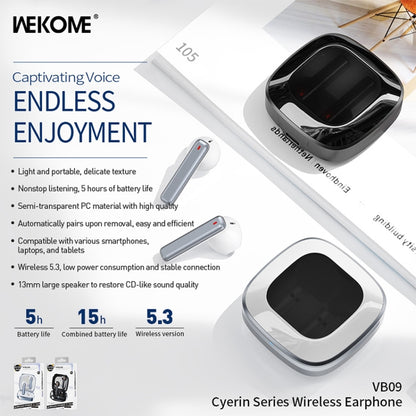 WK VB09 Cyerin Series Wireless Bluetooth Earphone(White) - Bluetooth Earphone by WK | Online Shopping South Africa | PMC Jewellery