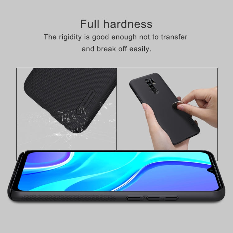 For Xiaomi Redmi 9 NILLKIN Frosted Concave-convex Texture PC Protective Case(Black) - Xiaomi Cases by NILLKIN | Online Shopping South Africa | PMC Jewellery