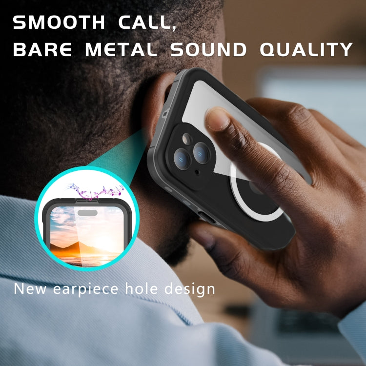 For iPhone 15 RedPepper IP68 Waterproof MagSafe Phone Case(Black) - iPhone 15 Cases by RedPepper | Online Shopping South Africa | PMC TechLife | Buy Now Pay Later Mobicred