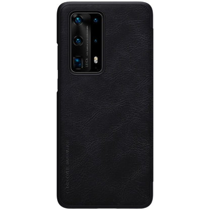 For Huawei P40 Pro Plus NILLKIN QIN Series Crazy Horse Texture Horizontal Flip Leather Case with Card Slot(Black) - Huawei Cases by NILLKIN | Online Shopping South Africa | PMC Jewellery