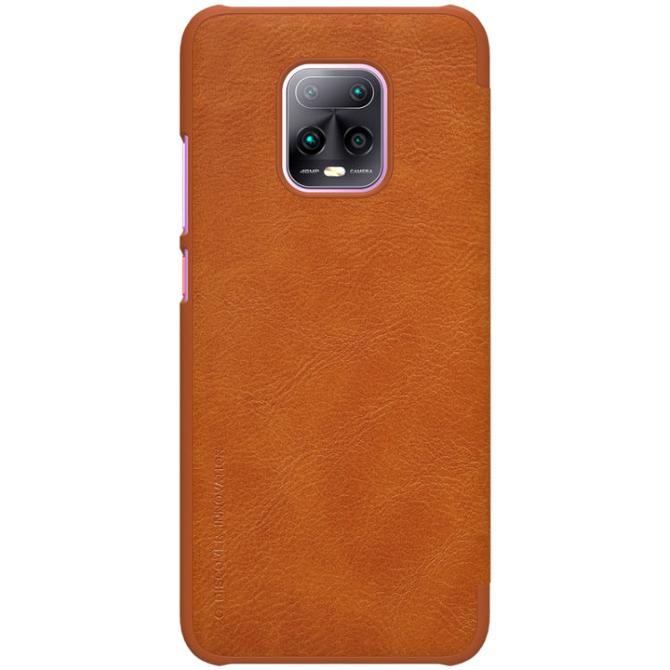 For Xiaomi Redmi 10X Pro 5G NILLKIN QIN Series Crazy Horse Texture Horizontal Flip Leather Case with Card Slot(Brown) - Xiaomi Cases by NILLKIN | Online Shopping South Africa | PMC Jewellery