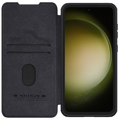 For Samsung Galaxy S23 FE 5G NILLKIN QIN Series Pro Sliding Camera Cover Design Leather Phone Case(Black) - Galaxy S23 FE 5G Cases by NILLKIN | Online Shopping South Africa | PMC Jewellery