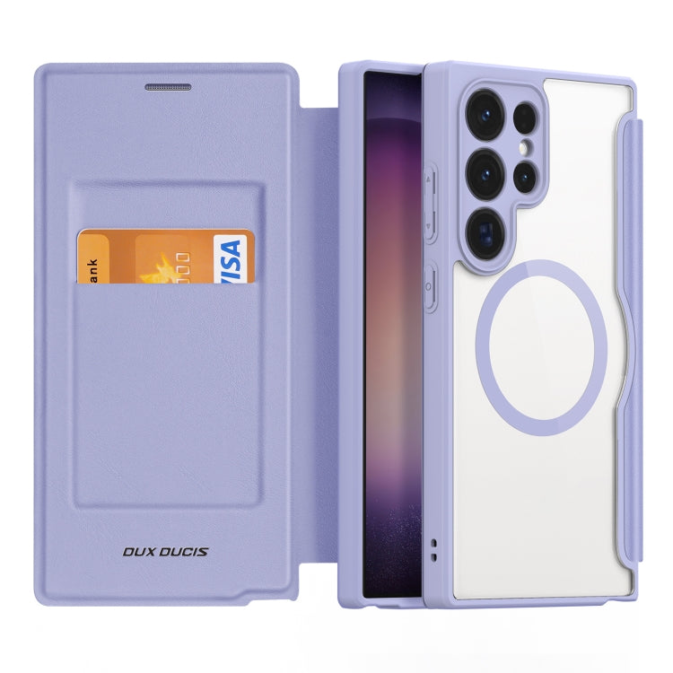 For Samsung Galaxy S24 Ultra 5G DUX DUCIS Skin X Pro Series Magsafe PC + TPU Phone Leather Case(Purple) - Galaxy S24 Ultra 5G Cases by DUX DUCIS | Online Shopping South Africa | PMC Jewellery | Buy Now Pay Later Mobicred