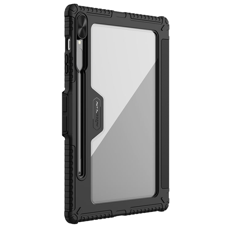 For Samsung Galaxy Tab S9+ NILLKIN Bumper Pro Multi-angle Folding Style Tablet Leather Case(Black) - free shipping - PMC TechLife - Order now!