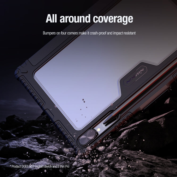 For Samsung Galaxy Tab S9+ NILLKIN Bumper Pro Multi-angle Folding Style Tablet Leather Case(Black) - free shipping - PMC TechLife - Order now!