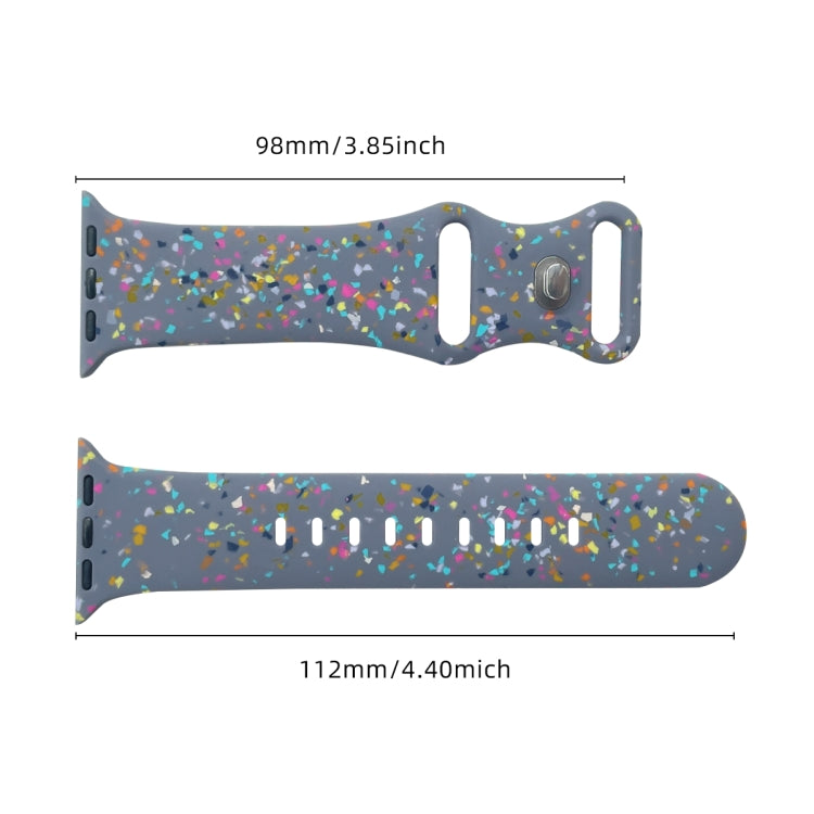 For Apple Watch Serie 2 42mm Floral Silicone Watch Band(Grey) - Watch Bands by PMC TechLife | Online Shopping South Africa | PMC TechLife