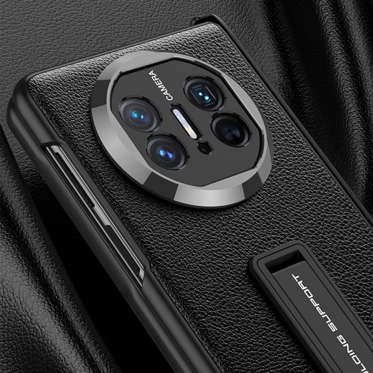 For Huawei Mate X5 GKK Magnetic Hinge Flip Leather Phone Case with Holder(Carbon Fiber) - Huawei Cases by GKK | Online Shopping South Africa | PMC Jewellery | Buy Now Pay Later Mobicred