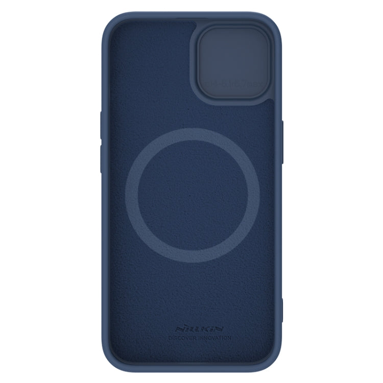 For iPhone 15 Plus NILLKIN CamShield MagSafe Liquid Silicone Phone Case(Blue) - free shipping - PMC TechLife - Order now!
