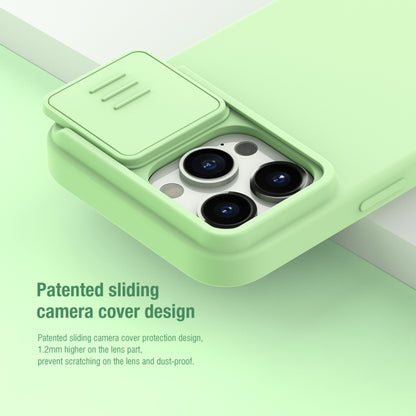 For iPhone 15 Pro NILLKIN CamShield Liquid Silicone Phone Case(Green) - iPhone 15 Pro Cases by NILLKIN | Online Shopping South Africa | PMC Jewellery