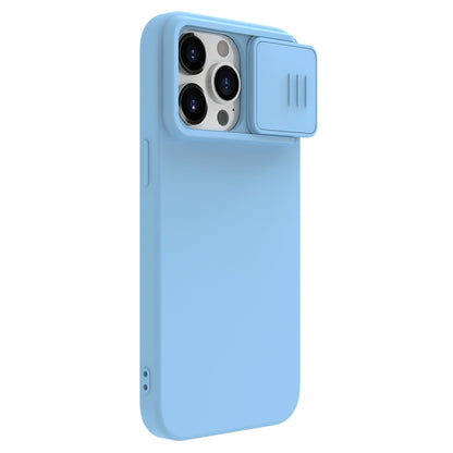 For iPhone 15 Pro NILLKIN CamShield Liquid Silicone Phone Case(Sky Blue) - iPhone 15 Pro Cases by NILLKIN | Online Shopping South Africa | PMC Jewellery