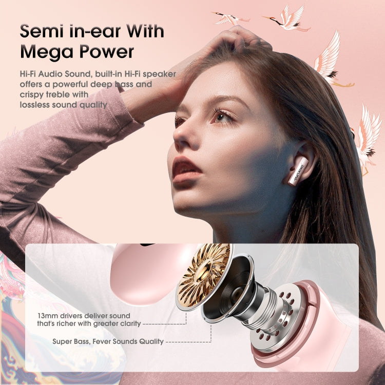 ONIKUMA T301 Transparent Cartoon Wireless Bluetooth Earphone(Pink) - free shipping - PMC TechLife - Order now!