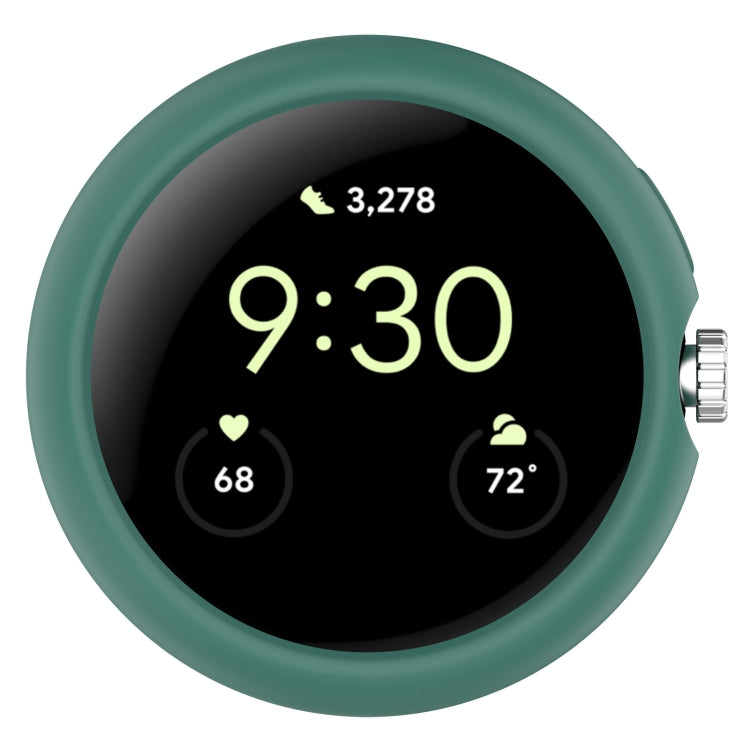 For Google Pixel Watch 2 Half Pack Hollow PC Watch Protective Case(Cyan) - Watch Cases by PMC TechLife | Online Shopping South Africa | PMC TechLife