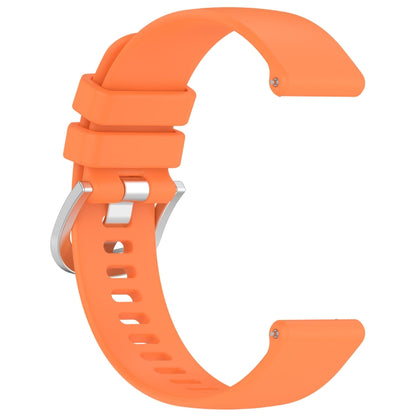 For Garmin Venu 3 Liquid Glossy Silver Buckle Silicone Watch Band(Orange) - Watch Bands by PMC Jewellery | Online Shopping South Africa | PMC Jewellery