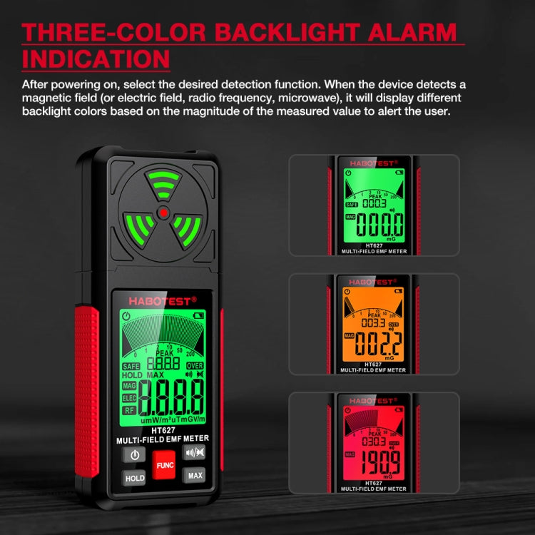 HABOTEST HT627 Electromagnetic Radiation Detector - free shipping - PMC TechLife - Order now!