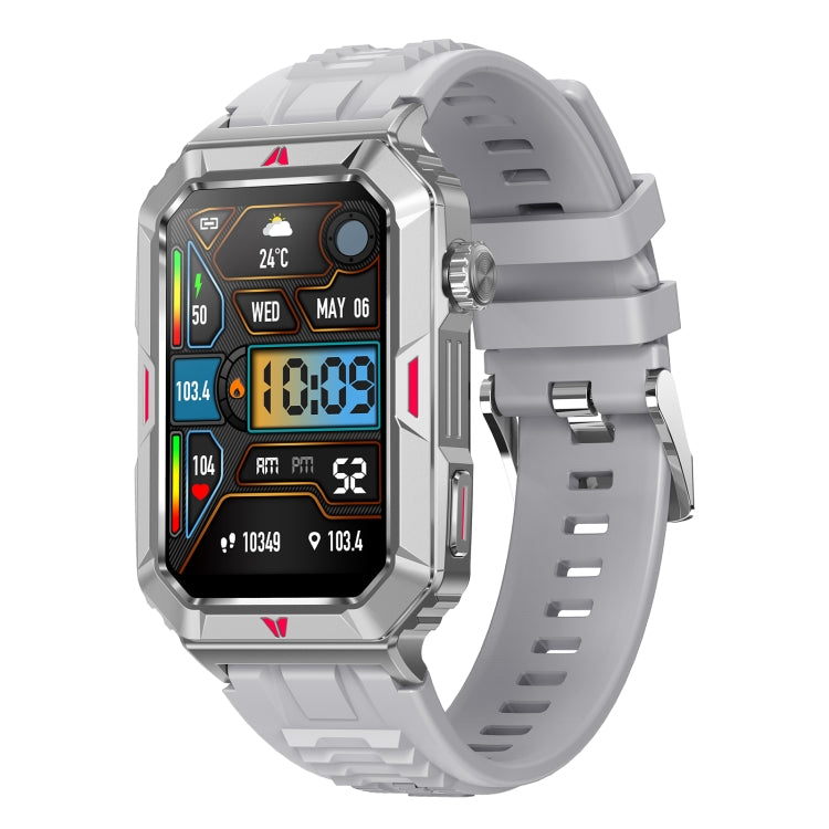 CF26 1.57inch BT5.2 Smart Bracelet Support Sleep Detection, Style:Silicone Strap(Silver) - free shipping - PMC TechLife - Order now!