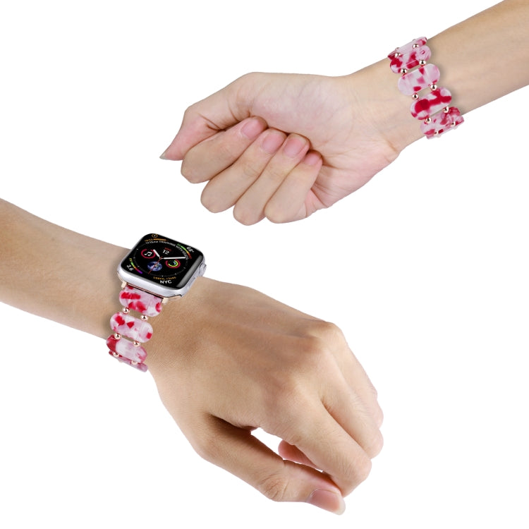 For Apple Watch Series 2 38mm Stretch Resin Watch Band(Peach Red) - free shipping - PMC TechLife - Order now!