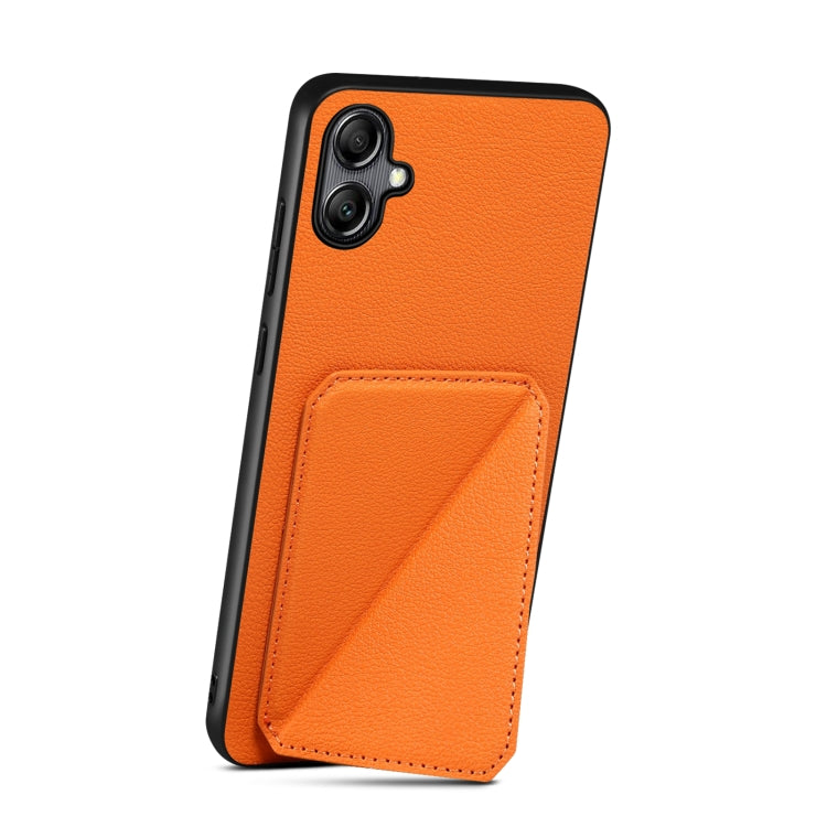 For Samsung Galaxy S24+ 5G Denior Imitation Calf Leather Back Phone Case with Holder(Orange) - Galaxy S24+ 5G Cases by Denior | Online Shopping South Africa | PMC Jewellery