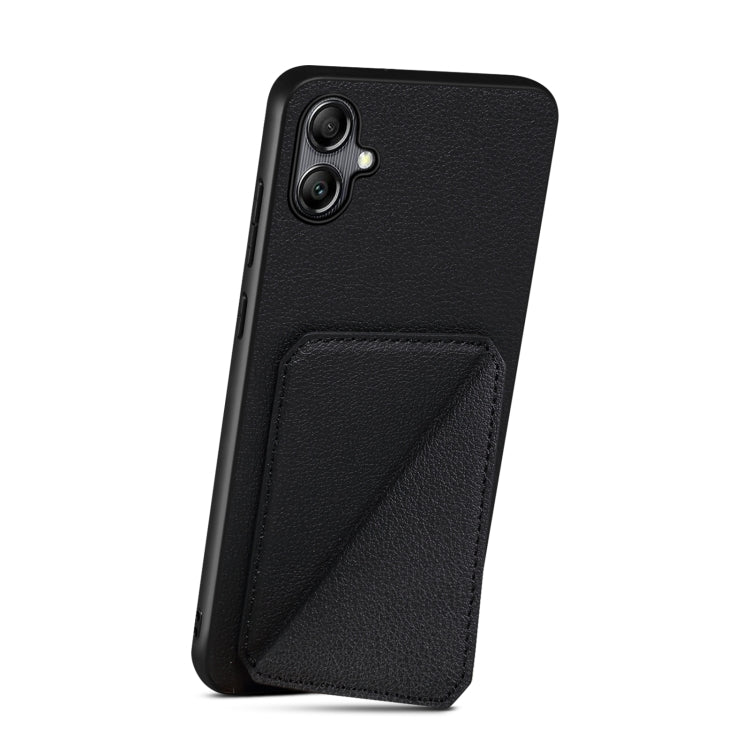 For Samsung Galaxy S24+ 5G Denior Imitation Calf Leather Back Phone Case with Holder(Black) - Galaxy S24+ 5G Cases by Denior | Online Shopping South Africa | PMC Jewellery