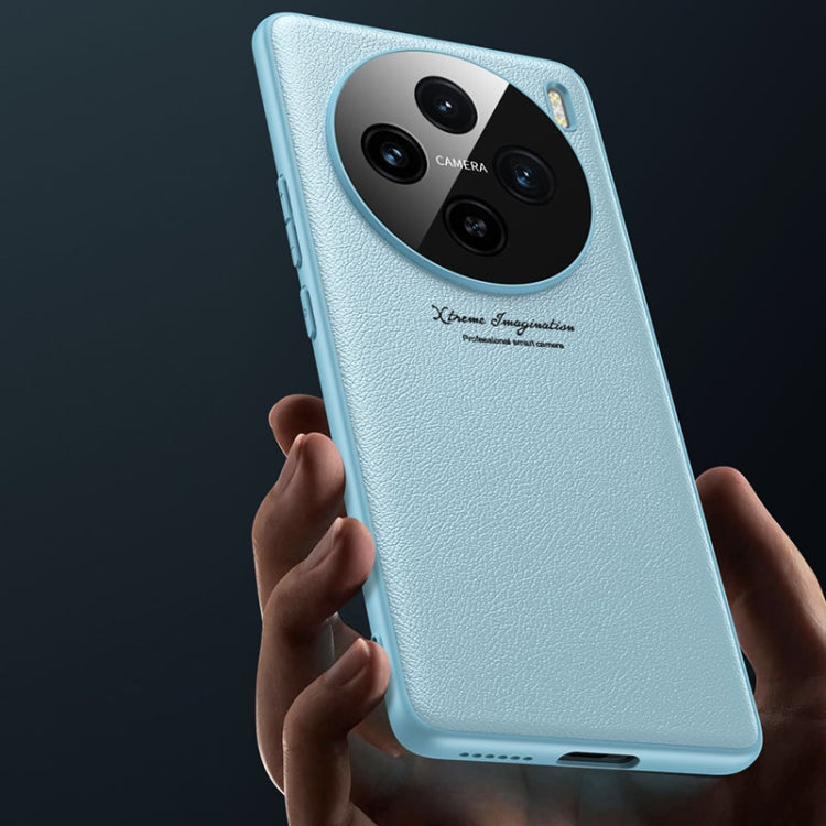 For vivo X100 Pro GKK Precision Hole Ultra-thin Full Coverage Leather Phone Case(Blue) - vivo Cases by GKK | Online Shopping South Africa | PMC TechLife | Buy Now Pay Later Mobicred