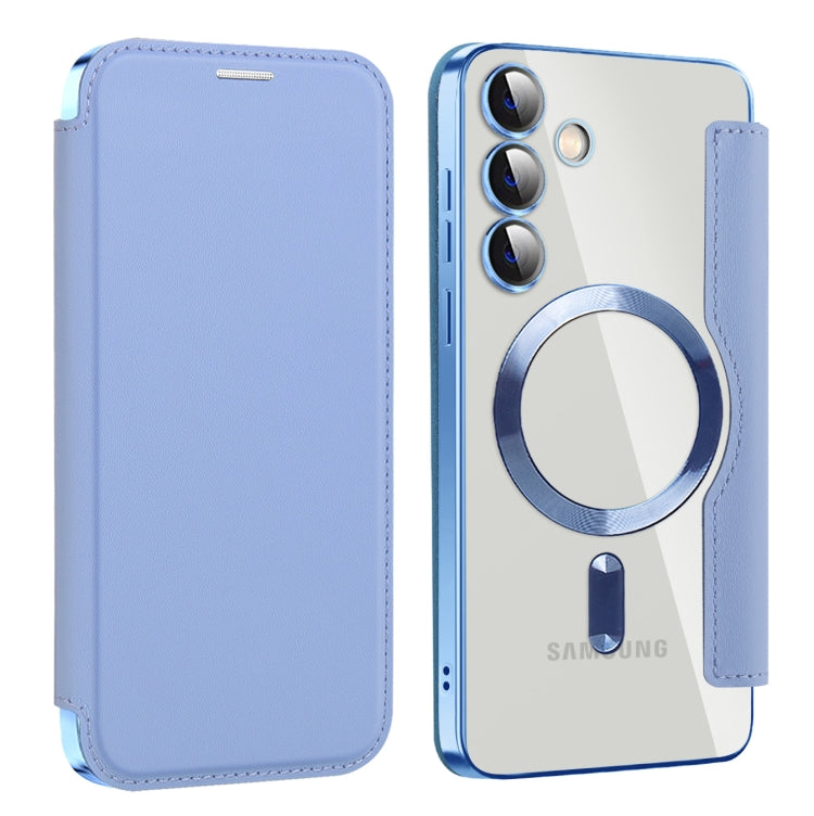 For Samsung Galaxy S24+ 5G MagSafe Magnetic RFID Anti-theft Leather Phone Case(Sierra Blue) - Galaxy S24+ 5G Cases by PMC Jewellery | Online Shopping South Africa | PMC Jewellery