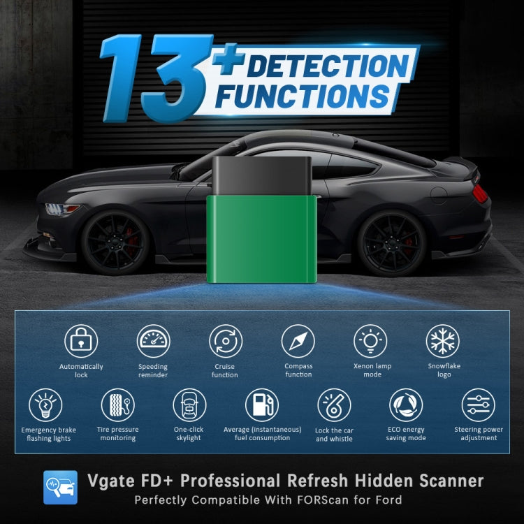 VLINKER FD + V2.2 Bluetooth 4.0 Car OBD Fault Diagnosis Detector - Code Readers & Scan Tools by PMC Jewellery | Online Shopping South Africa | PMC Jewellery