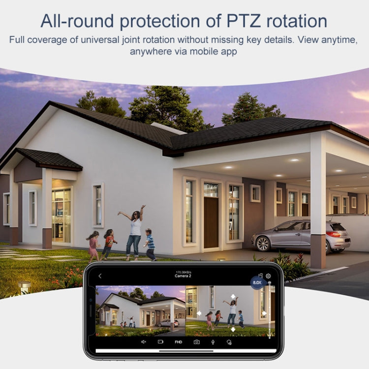 QX103 Humanoid Recognition AI Alarm WiFi Dome Dual IP Camera(AU Plug) - free shipping - PMC TechLife - Order now!