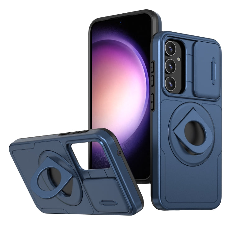 For Samsung Galaxy S23+ 5G Camshield MagSafe Ring Holder Armor Phone Case(Blue) - Galaxy S23+ 5G Cases by PMC TechLife | Online Shopping South Africa | PMC TechLife