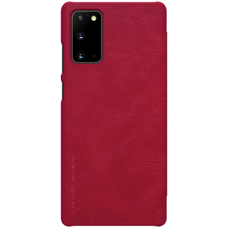 For Samsung Galaxy Note 20 NILLKIN QIN Series Crazy Horse Texture Horizontal Flip Leather Case with Card Slot(Red) - Galaxy Note20 Cases by NILLKIN | Online Shopping South Africa | PMC Jewellery