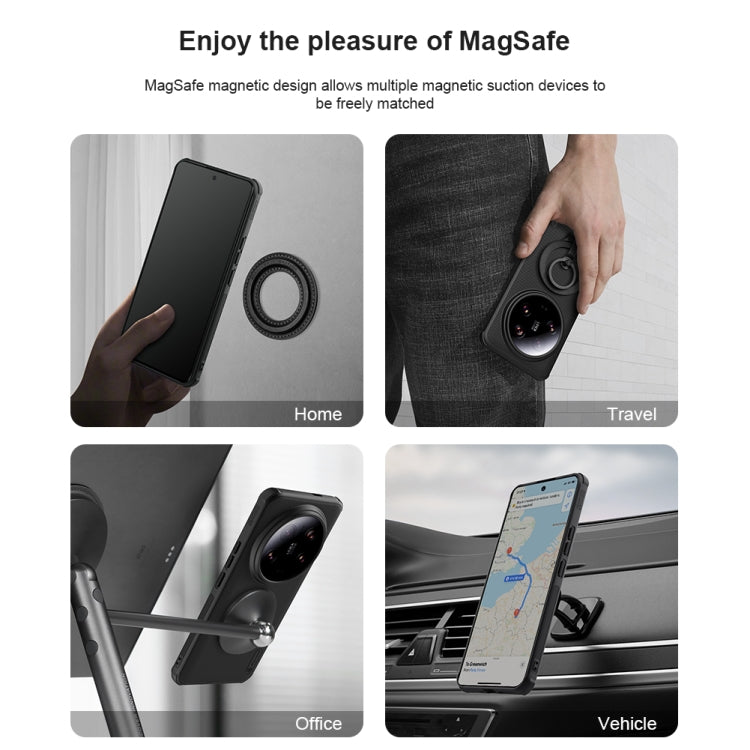 For Xiaomi 14 Ultra NILLKIN Super Frosted Shield Pro MagSafe Magnetic Phone Case(Black) - 14 Ultra Cases by NILLKIN | Online Shopping South Africa | PMC Jewellery