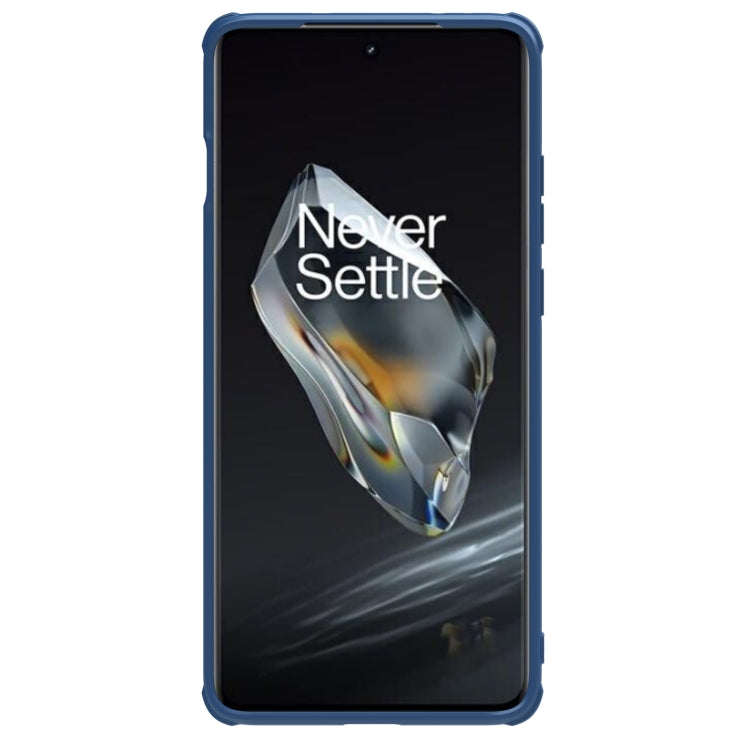 For OnePlus 12 NILLKIN CamShield Prop CD Texture Mirror Phone Case(Blue) - OnePlus Cases by NILLKIN | Online Shopping South Africa | PMC Jewellery
