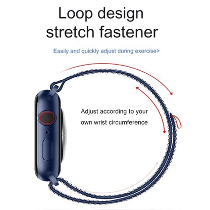 For Apple Watch Series 9 41mm Loop Nylon Watch Band(Midnight) - Watch Bands by PMC Jewellery | Online Shopping South Africa | PMC Jewellery