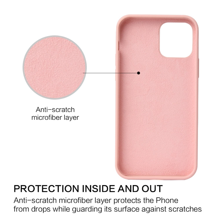 For iPhone 12 / 12 Pro Solid Color Liquid Silicone Shockproof Protective Case(Lilac Purple) - iPhone 12 / 12 Pro Cases by PMC Jewellery | Online Shopping South Africa | PMC Jewellery