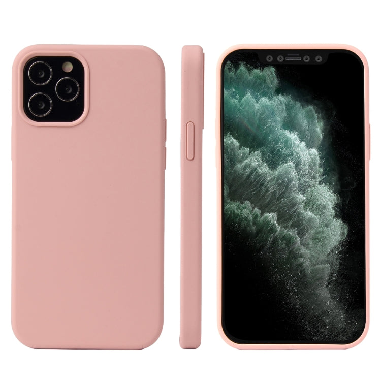 For iPhone 12 / 12 Pro Solid Color Liquid Silicone Shockproof Protective Case(Lilac Purple) - iPhone 12 / 12 Pro Cases by PMC TechLife | Online Shopping South Africa | PMC TechLife