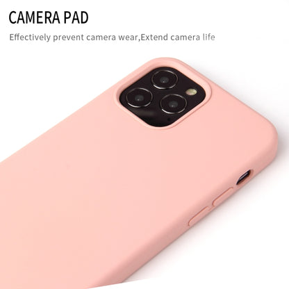 For iPhone 12 / 12 Pro Solid Color Liquid Silicone Shockproof Protective Case(Carmine) - iPhone 12 / 12 Pro Cases by PMC Jewellery | Online Shopping South Africa | PMC Jewellery