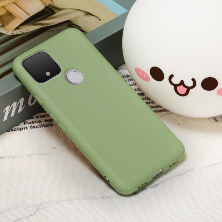 For Google Pixel 5 Pure Color Liquid Silicone Shockproof Full Coverage Case(Green) - Google Cases by PMC Jewellery | Online Shopping South Africa | PMC Jewellery