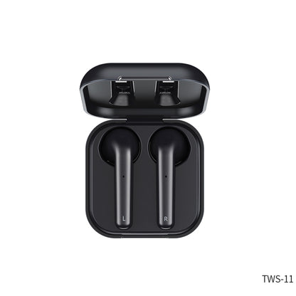 REMAX TWS-11 Bluetooth 5.0 True Wireless Bluetooth Stereo Music Earphone with Charging Box(Black) - TWS Earphone by REMAX | Online Shopping South Africa | PMC Jewellery | Buy Now Pay Later Mobicred