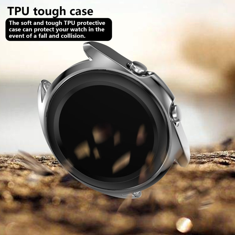 For Samsung Galaxy Watch 3 45mm Electroplating Hollow Half-pack TPU Protective Case(Gray) - Watch Cases by ENKAY | Online Shopping South Africa | PMC Jewellery | Buy Now Pay Later Mobicred