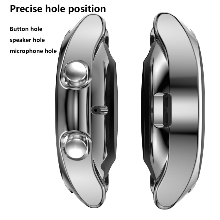 For Samsung Galaxy Watch 3 45mm Electroplating Hollow Half-pack TPU Protective Case(Gray) - Watch Cases by ENKAY | Online Shopping South Africa | PMC TechLife | Buy Now Pay Later Mobicred