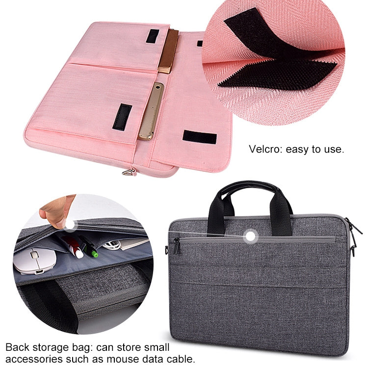 ST08 Handheld Briefcase Carrying Storage Bag without Shoulder Strap for 15.4 inch Laptop(Grey) - 15 inch by PMC TechLife | Online Shopping South Africa | PMC TechLife | Buy Now Pay Later Mobicred