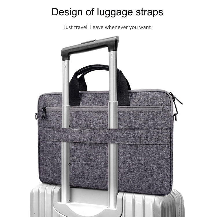 ST08 Handheld Briefcase Carrying Storage Bag without Shoulder Strap for 15.4 inch Laptop(Grey) - 15 inch by PMC TechLife | Online Shopping South Africa | PMC TechLife | Buy Now Pay Later Mobicred