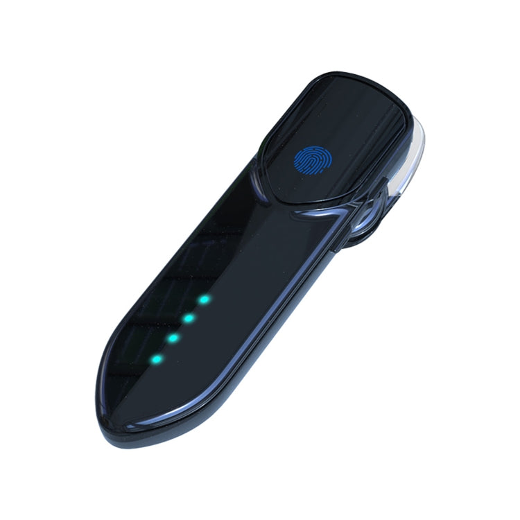 V19S Bluetooth 5.0 Business Style Fingerprint Touch Bluetooth Earphone(Black) - Bluetooth Earphone by PMC TechLife | Online Shopping South Africa | PMC TechLife