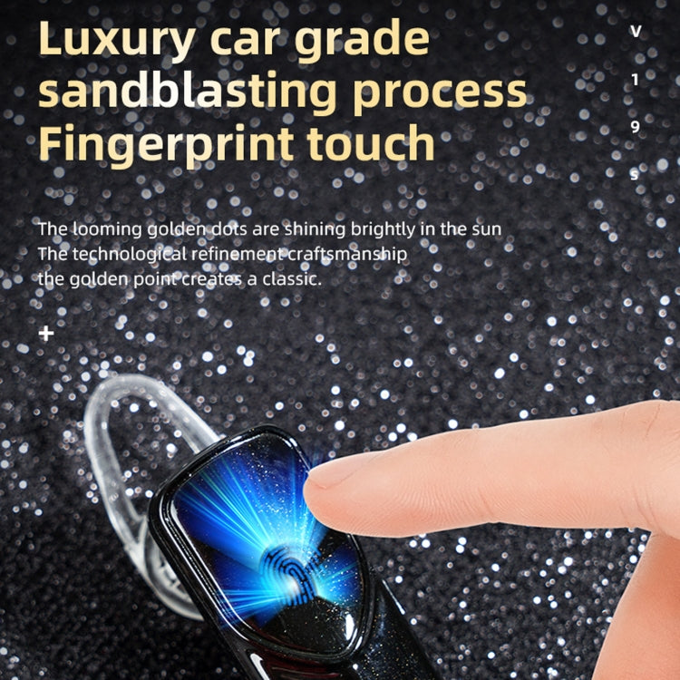 V19S Bluetooth 5.0 Business Style Fingerprint Touch Bluetooth Earphone(Silver) - Bluetooth Earphone by PMC TechLife | Online Shopping South Africa | PMC TechLife