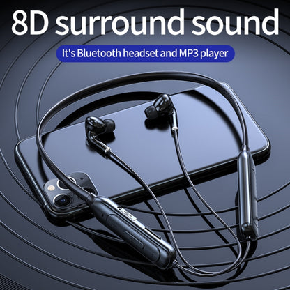 M60 8D Surround Sound Wireless Neck-mounted 5.1 Bluetooth Earphone Support TF Card MP3 Mode(White) - Neck-mounted Earphone by PMC Jewellery | Online Shopping South Africa | PMC Jewellery