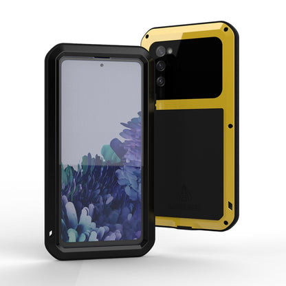 For Samsung Galaxy S20 FE LOVE MEI Metal Shockproof Waterproof Dustproof Protective Case with Glass(Black) - Galaxy S20 FE Cases by NILLKIN | Online Shopping South Africa | PMC Jewellery