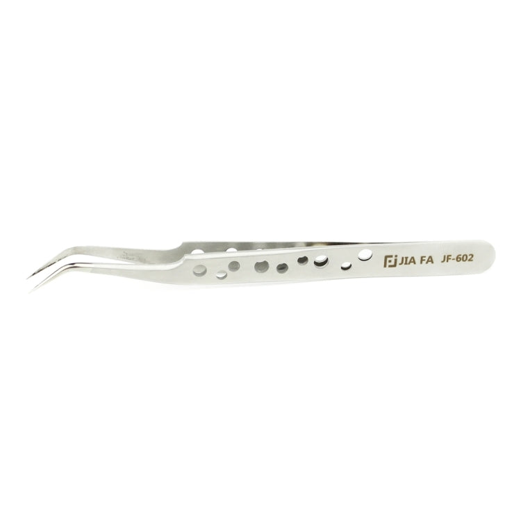 JIAFA JF-602 High-strength Curved Tip Tweezers(Silver) - Tweezers by JIAFA | Online Shopping South Africa | PMC Jewellery