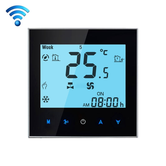 LCD Display Air Conditioning 2-Pipe Programmable Room Thermostat for Fan Coil Unit, Supports Wifi(Black) - Thermostat & Thermometer by PMC Jewellery | Online Shopping South Africa | PMC Jewellery