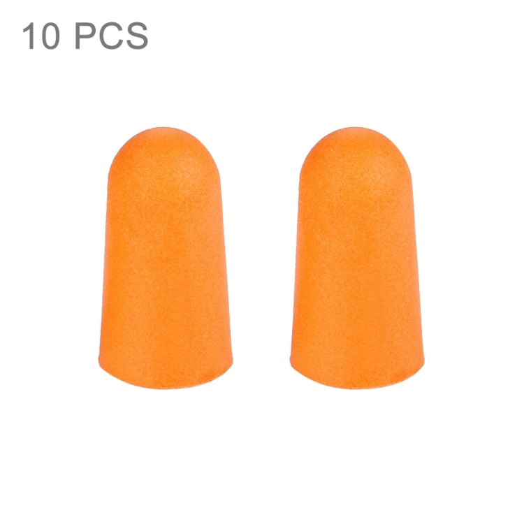 Ten Pairs Non-toxic Orange Soft Memory Foam Material Earplug for Sleeping(Orange) - Ear Care Tools by PMC Jewellery | Online Shopping South Africa | PMC Jewellery