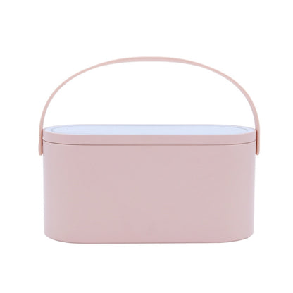 Portable Cosmetic Case Cosmetic Storage Box with Handle & Makeup Mirror & Table Lamp (Pink) - Storage Boxes by PMC Jewellery | Online Shopping South Africa | PMC Jewellery