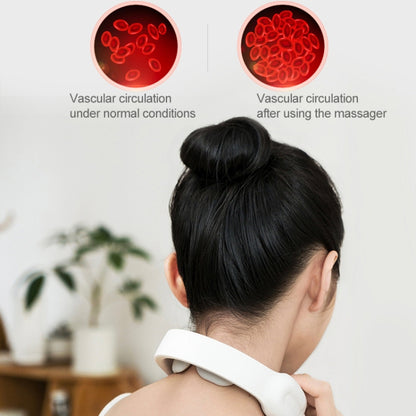 HJ001 Intelligent Mini Remote Control Electric Mini Shoulder Neck Cervical Massager (White) - Massage & Relaxation by PMC Jewellery | Online Shopping South Africa | PMC Jewellery